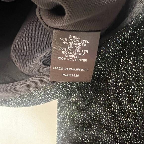 Michael Costello X Revolve Yolanda Green Shimmering Long Sleeve Crop Top Small - Picture 5 of 7